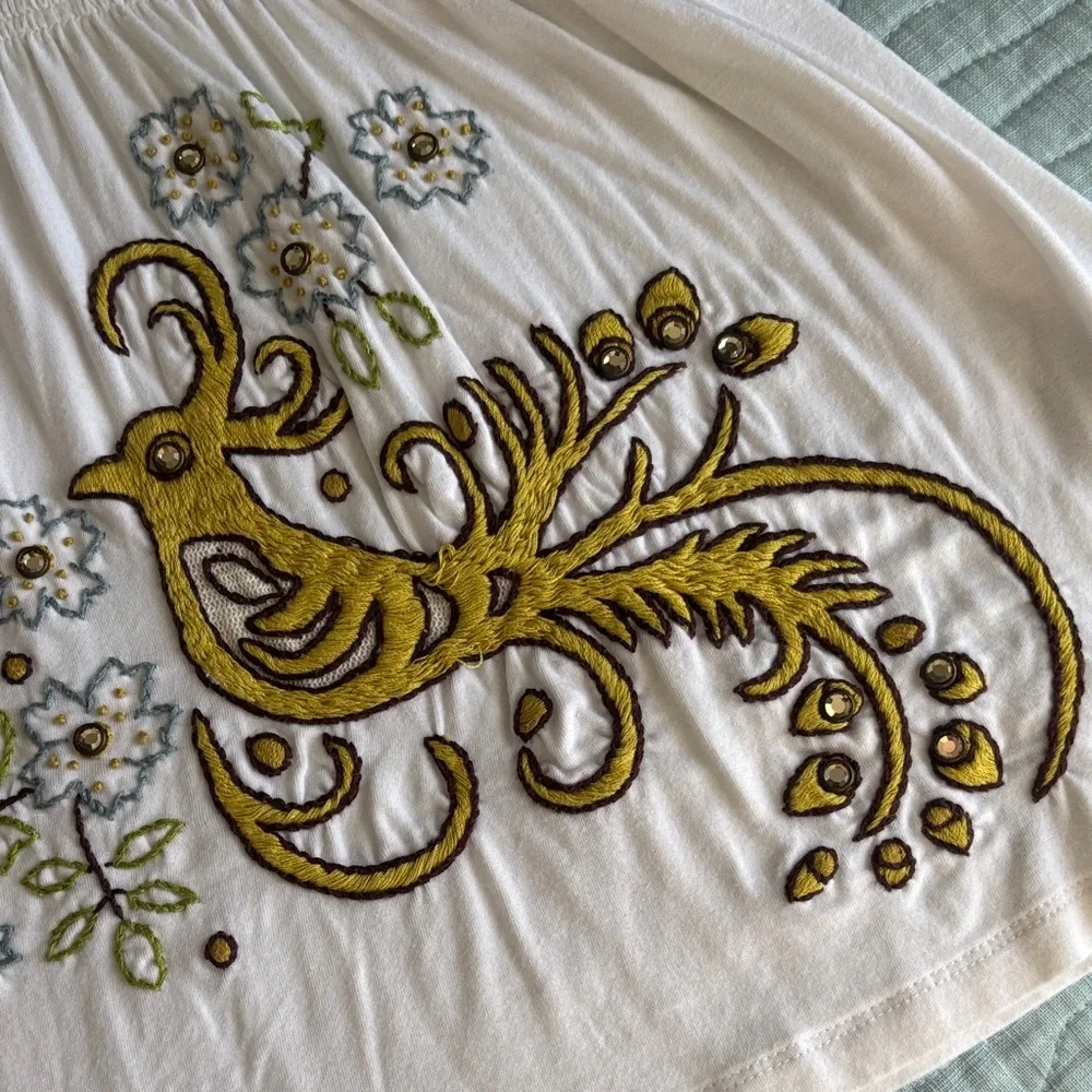 Soul Revival White Embroidered Women's Top - Picture 3 of 5